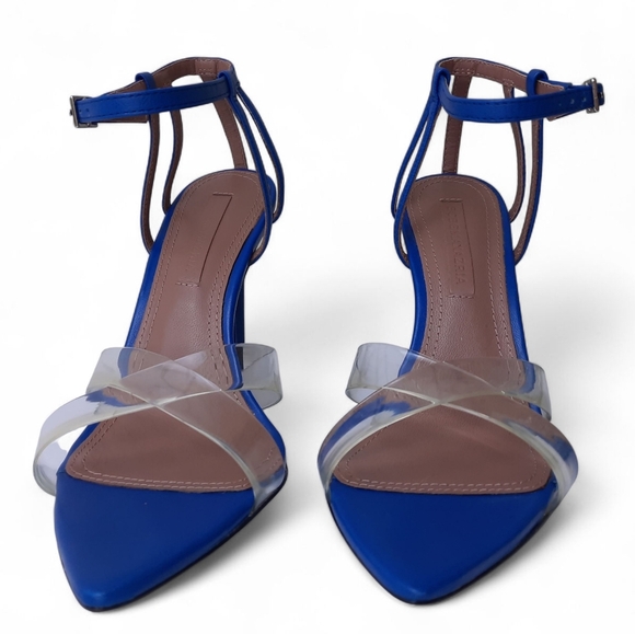 BCBGMAXAZRIA Clear Blue Point Stiletto Sandal Heel Pump Transparent BCBG 6 - Picture 5 of 6